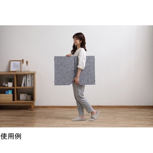 リモートワークパーティション グレー R