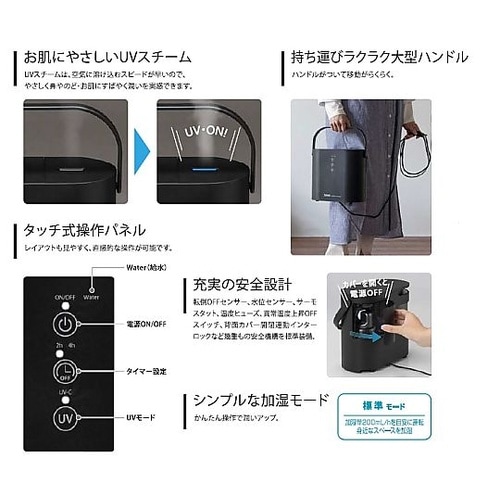 パーソナルUVスチーム式加湿器 SSH−