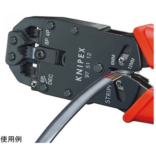 ウエスタンプラグ圧着ペンチ 4/6/8ピ