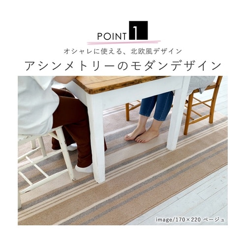 防ダニ ダイニングラグ ストレイル 22