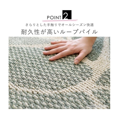 防ダニ ダイニングラグ ラインリーフ 1