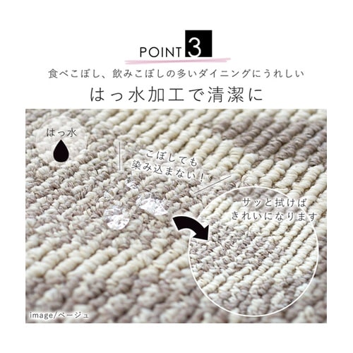 防ダニ ダイニングラグ ラインリーフ 1