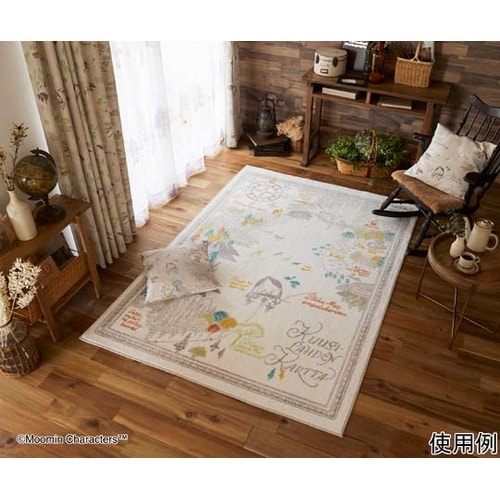 MOOMIN ラグ ムーミン谷の地図 1