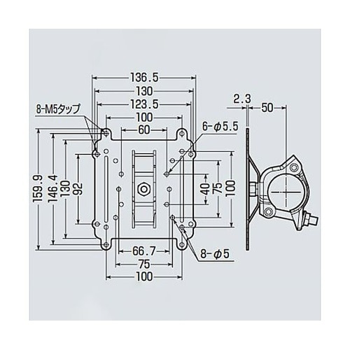 防犯カメラ取付ボックス用単管サポート E
