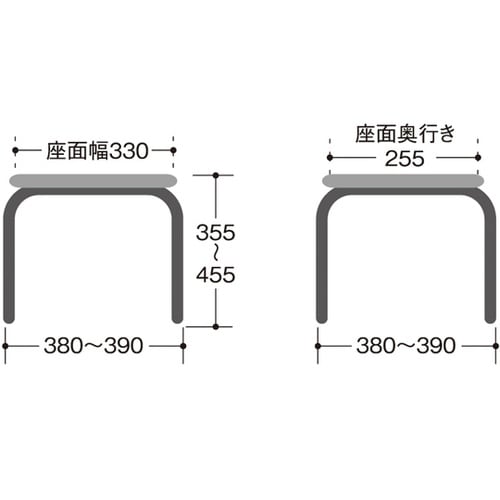 コンパクトバスチェア 背なし グリーン