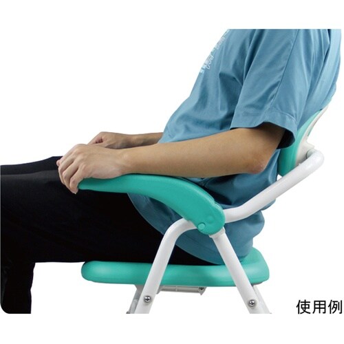 折りたたみシャワーチェア 角型座面 グリ