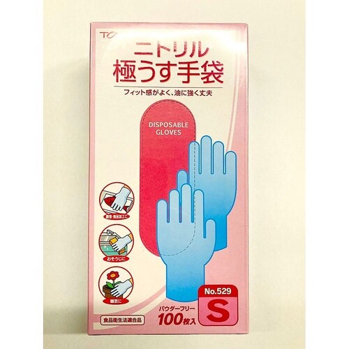 ニトリル極うす手袋100枚入 S 529