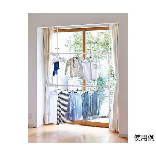 窓枠でたっぷり干せるつっぱり物干し ライ