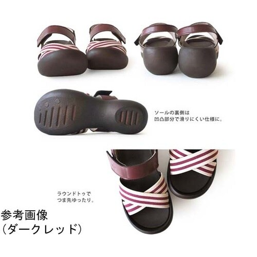 リゲッタ ボーダークロスゴムサンダル ネ
