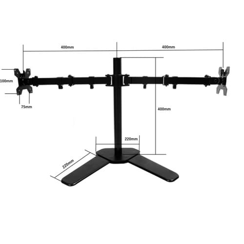 デュアルモニター卓上アームスタンド(VE