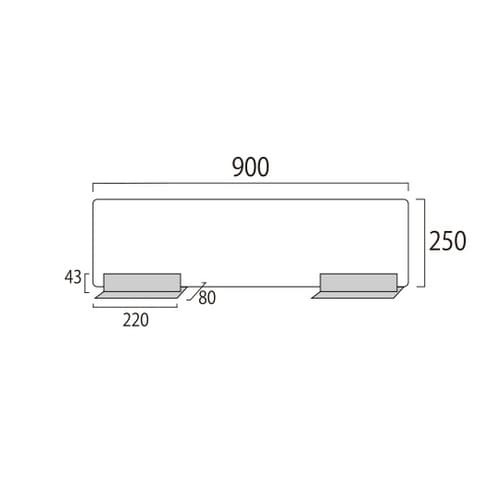 キッチンパーテーション900乳半 KCP