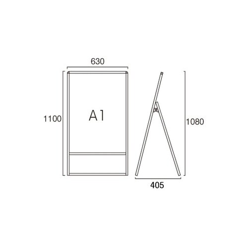 バリウススタンド看板 ホワイトボード A
