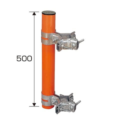 共架金具 補助ポール76.3mm×500