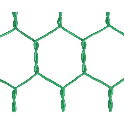 ビニール亀甲金網 グリーン 線径0.6m