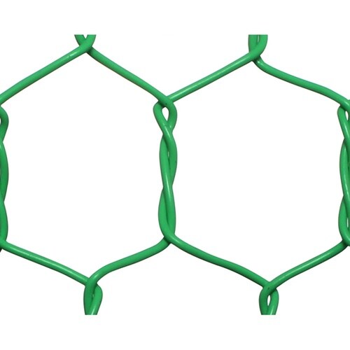 ビニール亀甲金網 グリーン 線径1.15