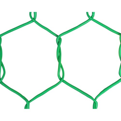 ビニール亀甲金網 グリーン 線径1.15