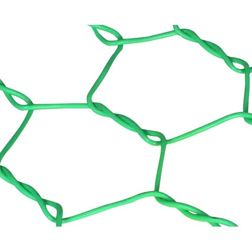 ビニール亀甲金網 グリーン 線径1.15