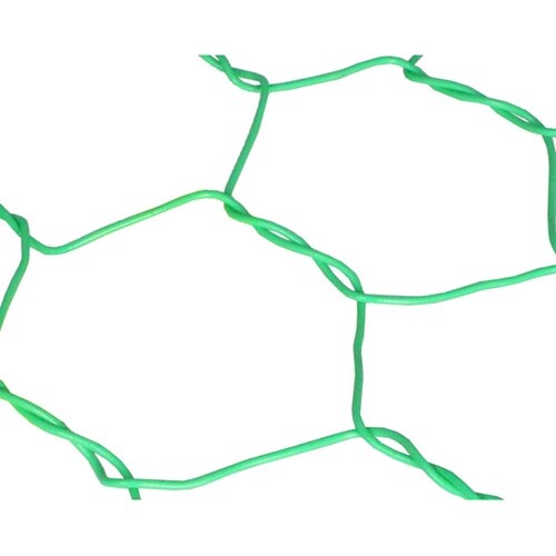 ビニール亀甲金網 グリーン 線径1.15