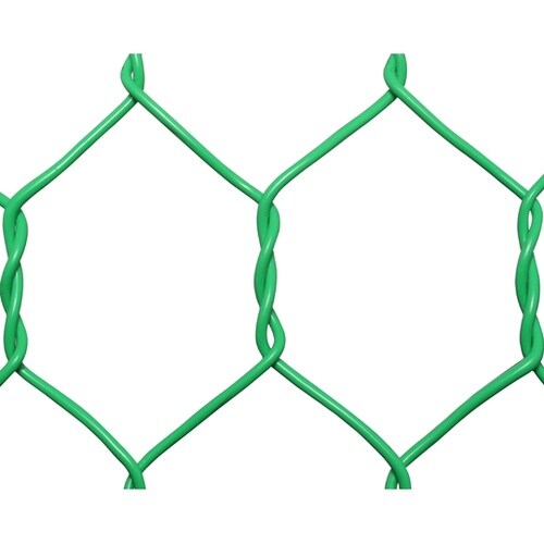 ビニール亀甲金網 グリーン 線径1.9m