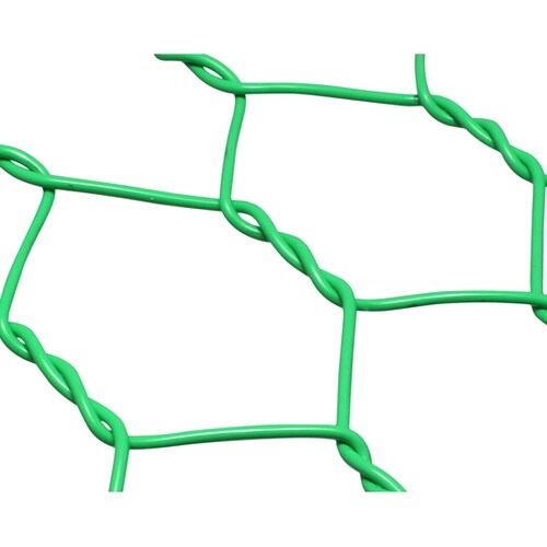 ビニール亀甲金網 グリーン 線径1.9m