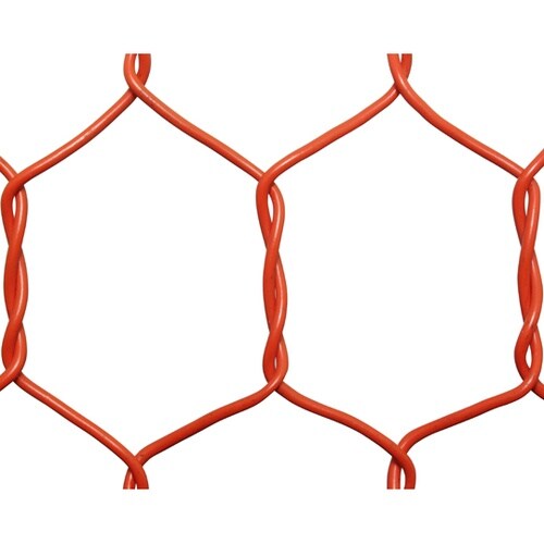 ビニール亀甲金網 オレンジ 線径1.9m