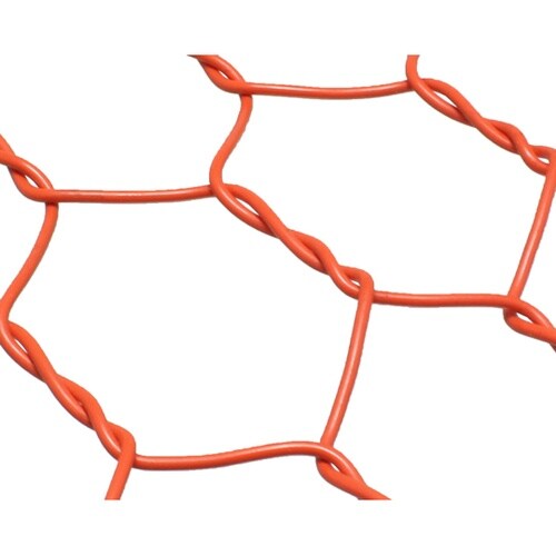 ビニール亀甲金網 オレンジ 線径1.9m