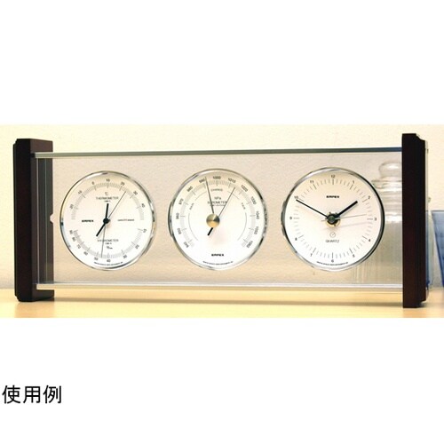 スーパーEX シルバー気象計時計 EX−
