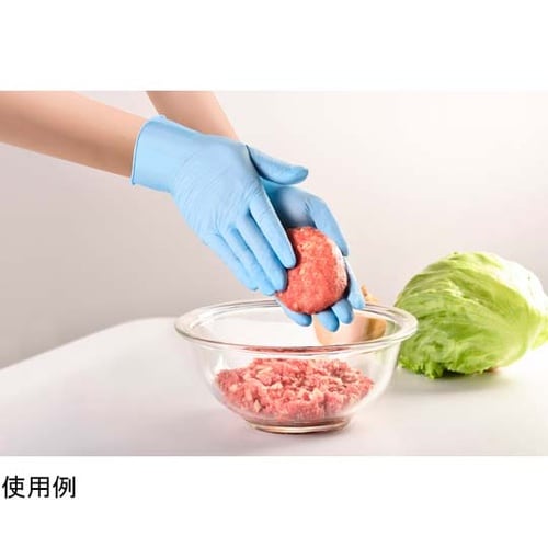 ニトリル手袋 60μ(粉なし) L ブル