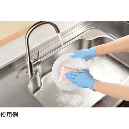 ニトリル手袋 60μ(粉なし) L ブル