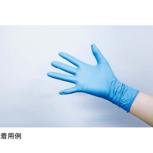ニトリル手袋 60μ(粉なし) L ブル