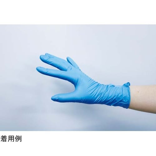 ニトリル手袋 60μ(粉なし) L ブル