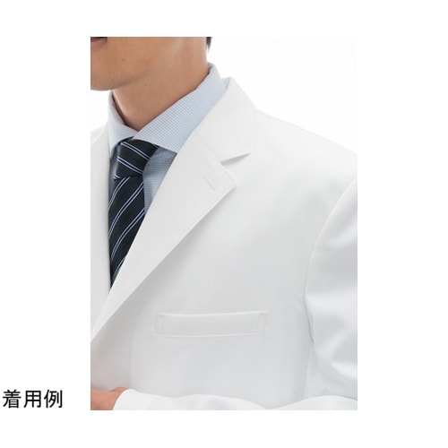 男子シングルドクターコート ホワイト L