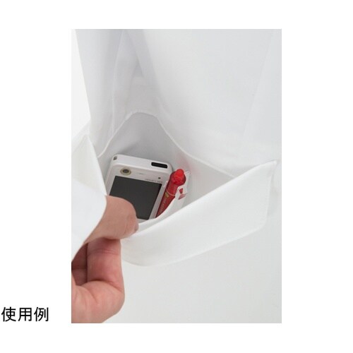 男子シングルドクターコート ホワイト L