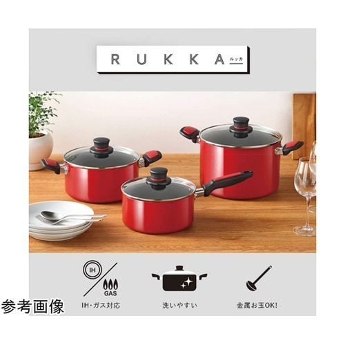 ルッカ IH 対応両手鍋 20cm RB