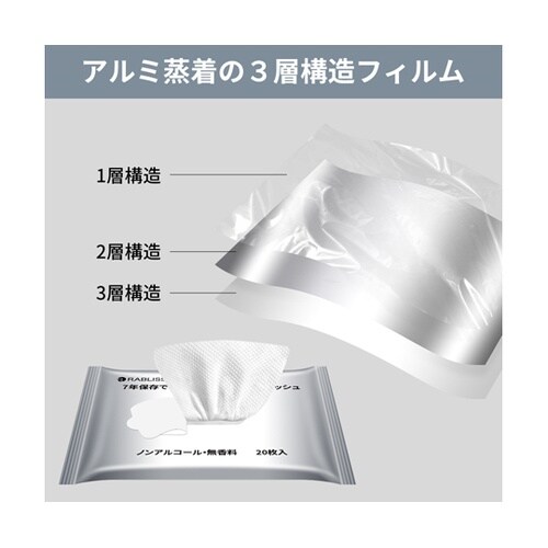 7年保存できる 防災用ウェットティッシュ