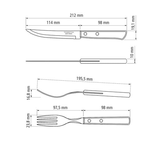 ステーキナイフ&フォーク 12点セット