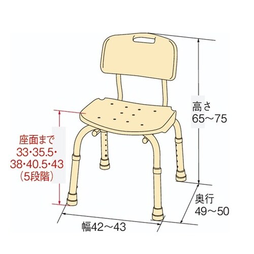 シャワーベンチ 背付
