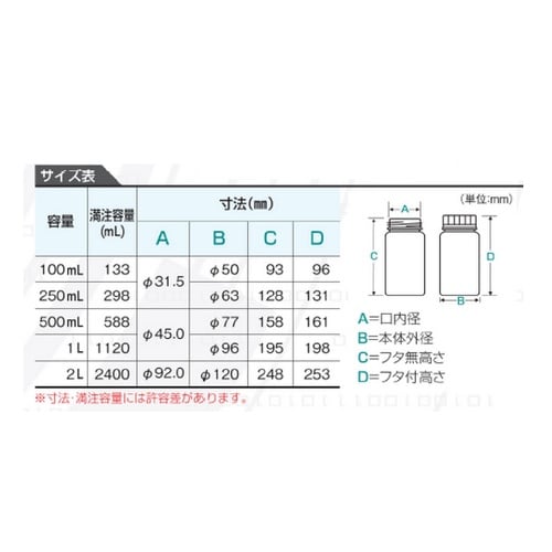 JPボトル 2000mL 遮光 1ケース