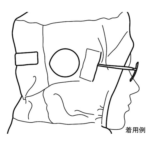 洗える頭巾 つば付き タレ有り 丸型マス