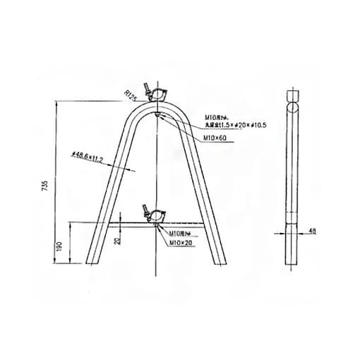 単管用バリケード オレンジ J2693−