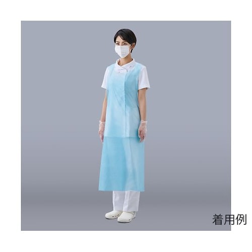 PEエプロン 袖なし フリー ホワイト