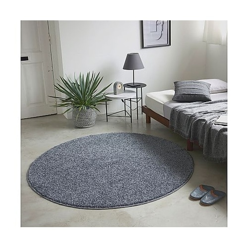 ラグ Mルネ 150×150cm ブルー