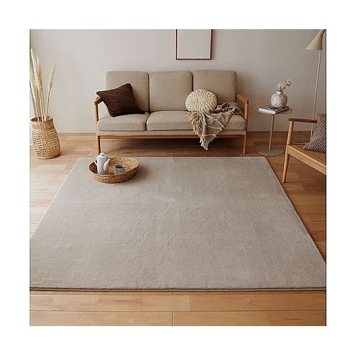 ラグ ハク 190×190cm ベージュ