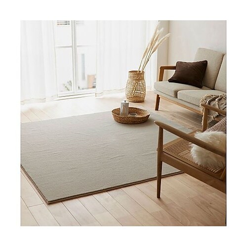 ラグ ハク 190×190cm ベージュ