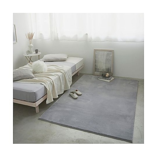 ラグ ハク 90×190cm グレー 1