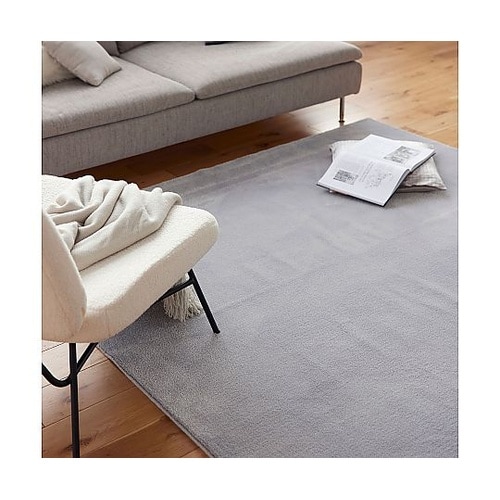 ラグ ハク 190×190cm グレー