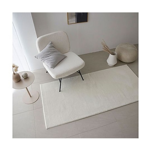 ラグ ハク 90×190cm ホワイト