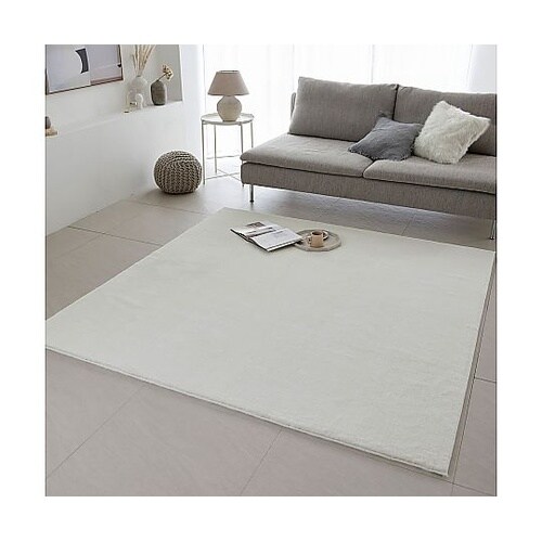 ラグ ハク 190×190cm ホワイト