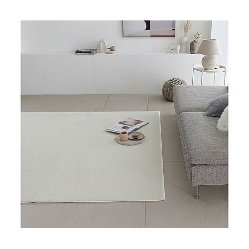 ラグ ハク 190×190cm ホワイト