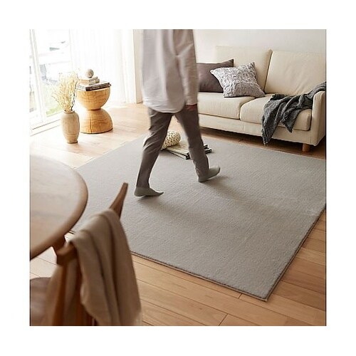 ラグ ハク 190×190cm グレージ